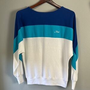 Blue and White Short Sleeve Tee